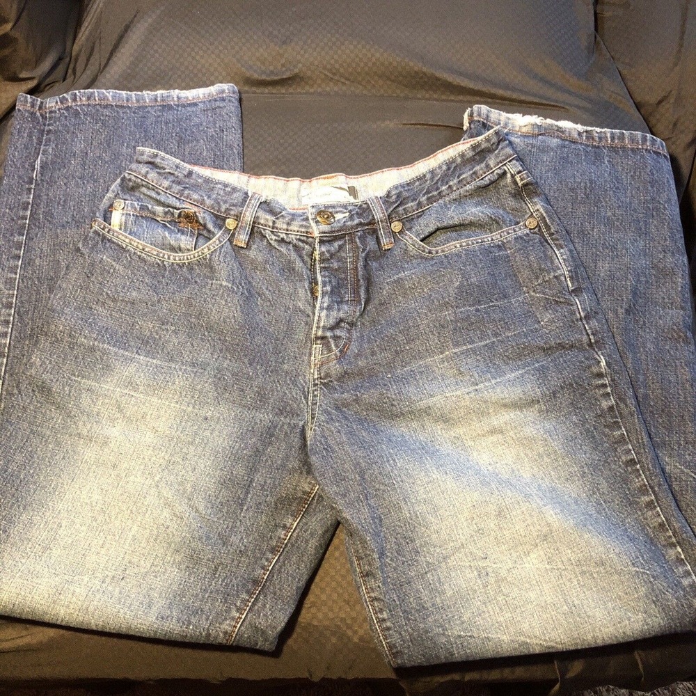 Vintage Anchor Blue Jeans Mens 32x32 Straight Leg Denim Skater Y2K 178